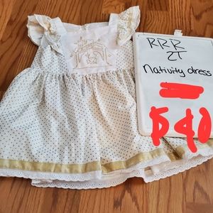 Ricrac and ruffles darling mae nativity dress